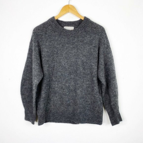 Everlane Oversized Alpaca Crew Sweater Heather Cha - Picture 2 of 4